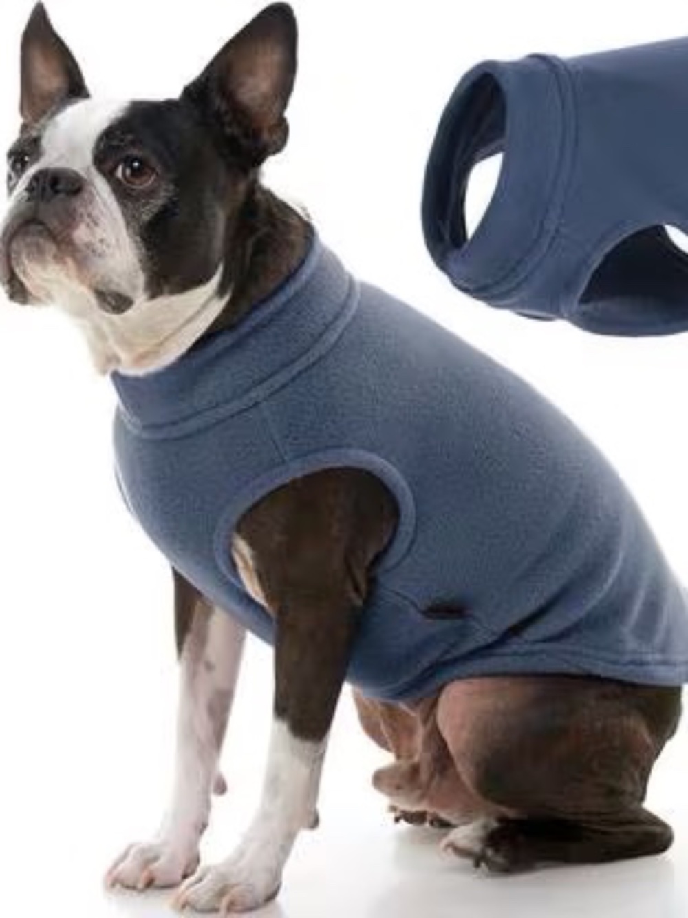 Gooby Stretch Fleece Dog Vest, Indigo Blue, X-Large